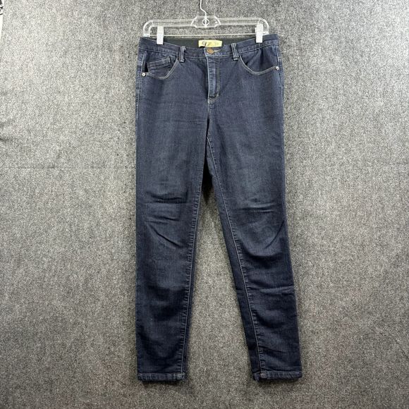 Democracy Jeans Women’s 6 Blue Ab Technology Mid Rise Skinny Ankle Stretch Denim - Picture 1 of 8